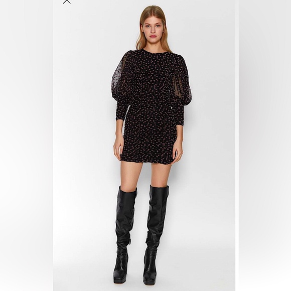 ZARA Floral Mesh Tulle Dress - Picture 1 of 5